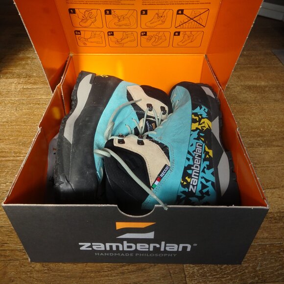 Zamberlan Made in Italy Turquoise Women's Hiking Boots - Picture 1 of 14